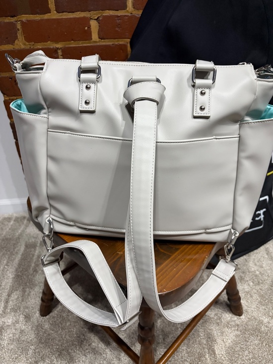 White Elm Gemini Convertible Backpack Tote - Silver/Teal (discontinued color) main image 6